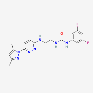 N-(3,5-difluorophenyl)-N'-(2-{[6-(3,5-dimethyl-1H-pyrazol-1-yl)-3-pyridazinyl]amino}ethyl)urea