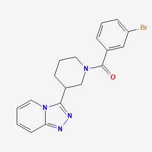 (3-Bromophenyl)[3-([1,2,4]triazolo[4,3-a]pyridin-3-yl)piperidin-1-yl]methanone