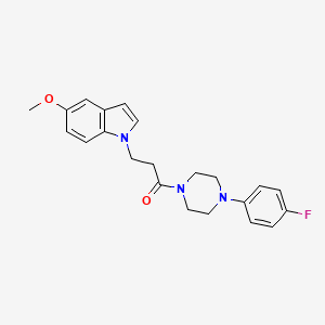 molecular formula C22H24FN3O2 B4474622 1-{3-[4-(4-fluorophenyl)-1-piperazinyl]-3-oxopropyl}-5-methoxy-1H-indole 