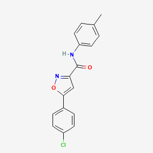 5-(4-chlorophenyl)-N-(4-methylphenyl)-1,2-oxazole-3-carboxamide