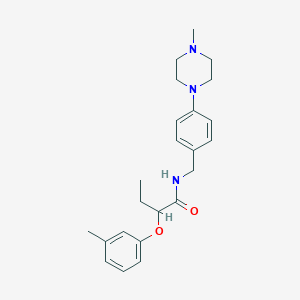 2-(3-methylphenoxy)-N-[4-(4-methyl-1-piperazinyl)benzyl]butanamide