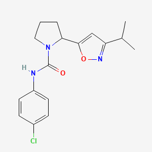 N-(4-Chlorophenyl)-2-[3-(propan-2-YL)-1,2-oxazol-5-YL]pyrrolidine-1-carboxamide