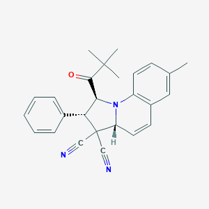 molecular formula C26H25N3O B447465 1-(2,2-dimethylpropanoyl)-7-methyl-2-phenyl-1,2-dihydropyrrolo[1,2-a]quinoline-3,3(3aH)-dicarbonitrile 