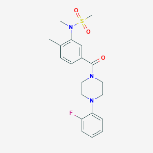 N-{5-[4-(2-FLUOROPHENYL)PIPERAZINE-1-CARBONYL]-2-METHYLPHENYL}-N-METHYLMETHANESULFONAMIDE