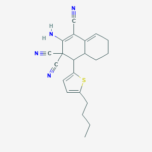 2-amino-4-(5-butyl-2-thienyl)-4a,5,6,7-tetrahydro-1,3,3(4H)-naphthalenetricarbonitrile