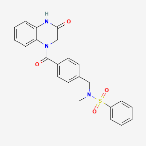 N-methyl-N-{4-[(3-oxo-3,4-dihydro-1(2H)-quinoxalinyl)carbonyl]benzyl}benzenesulfonamide