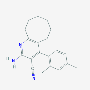 2-Amino-4-(2,4-dimethylphenyl)-5,6,7,8,9,10-hexahydrocycloocta[b]pyridine-3-carbonitrile