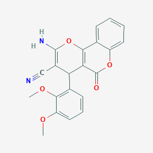 2-amino-4-(2,3-dimethoxyphenyl)-5-oxo-4H,5H-pyrano[3,2-c]chromene-3-carbonitrile