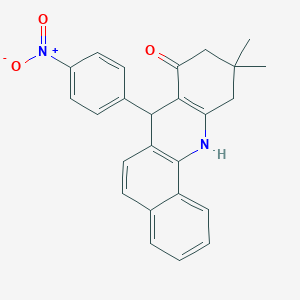 7-(4-Nitrophenyl)-10,10-dimethyl-7,10,11,12-tetrahydrobenzo[c]acridine-8(9H)-one