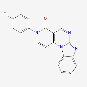 5-(4-fluorophenyl)-1,5,9,11-tetrazatetracyclo[8.7.0.02,7.012,17]heptadeca-2(7),3,8,10,12,14,16-heptaen-6-one