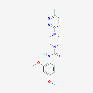 molecular formula C18H23N5O3 B4474768 N-(2,4-dimethoxyphenyl)-4-(6-methyl-3-pyridazinyl)-1-piperazinecarboxamide 