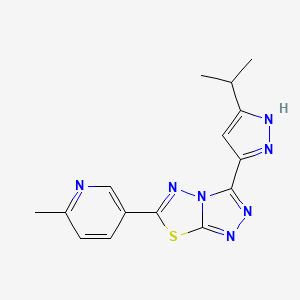 3-(3-isopropyl-1H-pyrazol-5-yl)-6-(6-methyl-3-pyridinyl)[1,2,4]triazolo[3,4-b][1,3,4]thiadiazole