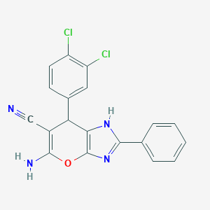5-Amino-7-(3,4-dichlorophenyl)-2-phenyl-3,7-dihydropyrano[2,3-d]imidazole-6-carbonitrile