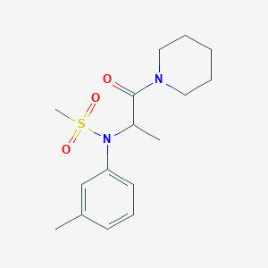 N-[1-methyl-2-oxo-2-(1-piperidinyl)ethyl]-N-(3-methylphenyl)methanesulfonamide