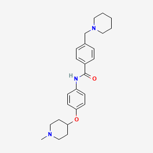 N-{4-[(1-METHYLPIPERIDIN-4-YL)OXY]PHENYL}-4-[(PIPERIDIN-1-YL)METHYL]BENZAMIDE