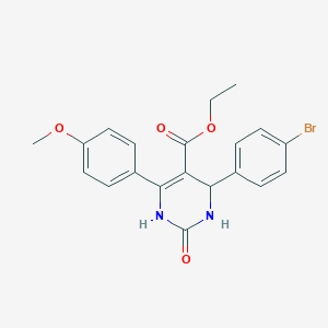 molecular formula C20H19BrN2O4 B447479 Ethyl 4-(4-bromophenyl)-6-(4-methoxyphenyl)-2-oxo-1,2,3,4-tetrahydro-5-pyrimidinecarboxylate 
