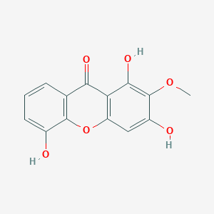 molecular formula C14H10O6 B044748 1,3,5-三羟基-2-甲氧基黄嘌呤-9-酮 CAS No. 34211-53-5