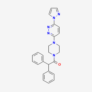 3-[4-(diphenylacetyl)-1-piperazinyl]-6-(1H-pyrazol-1-yl)pyridazine