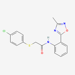 2-[(4-chlorophenyl)thio]-N-[2-(3-methyl-1,2,4-oxadiazol-5-yl)phenyl]acetamide