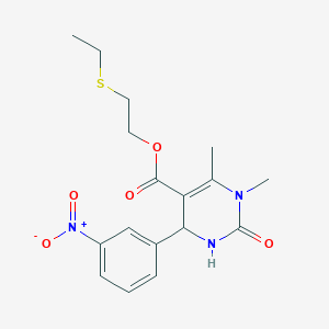 2-(Ethylsulfanyl)ethyl 1,6-dimethyl-4-(3-nitrophenyl)-2-oxo-1,2,3,4-tetrahydropyrimidine-5-carboxylate