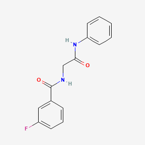 molecular formula C15H13FN2O2 B4474826 N-(2-anilino-2-oxoethyl)-3-fluorobenzamide 