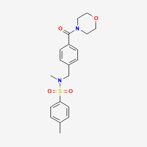 molecular formula C20H24N2O4S B4474833 N,4-dimethyl-N-[4-(4-morpholinylcarbonyl)benzyl]benzenesulfonamide 