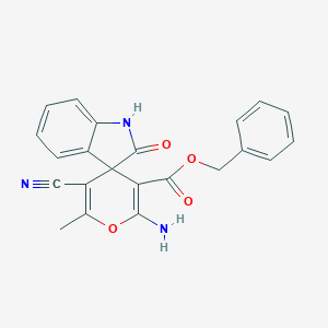 Benzyl 2'-amino-5'-cyano-6'-methyl-2-oxo-1,2-dihydrospiro[indole-3,4'-pyran]-3'-carboxylate