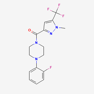 1-(2-Fluorophenyl)-4-[1-methyl-5-(trifluoromethyl)-1H-pyrazole-3-carbonyl]piperazine