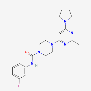 N-(3-Fluorophenyl)-4-[2-methyl-6-(pyrrolidin-1-YL)pyrimidin-4-YL]piperazine-1-carboxamide