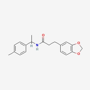 3-(2H-1,3-BENZODIOXOL-5-YL)-N-[1-(4-METHYLPHENYL)ETHYL]PROPANAMIDE