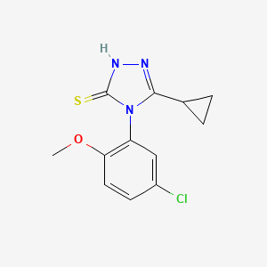 4-(5-CHLORO-2-METHOXYPHENYL)-5-CYCLOPROPYL-4H-1,2,4-TRIAZOL-3-YLHYDROSULFIDE