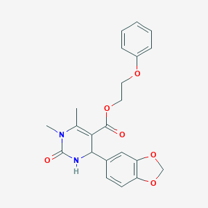 2-Phenoxyethyl 4-(1,3-benzodioxol-5-yl)-1,6-dimethyl-2-oxo-1,2,3,4-tetrahydro-5-pyrimidinecarboxylate