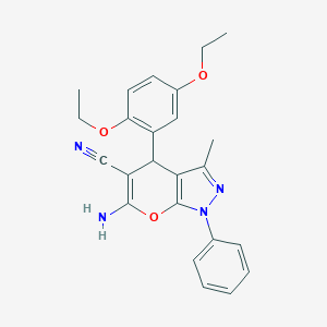 6-Amino-4-(2,5-diethoxyphenyl)-3-methyl-1-phenyl-1,4-dihydropyrano[2,3-c]pyrazole-5-carbonitrile