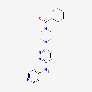 6-[4-(cyclohexylcarbonyl)-1-piperazinyl]-N-4-pyridinyl-3-pyridazinamine