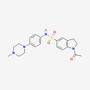 1-acetyl-N-[4-(4-methylpiperazin-1-yl)phenyl]-2,3-dihydro-1H-indole-5-sulfonamide