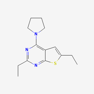 2,6-diethyl-4-(1-pyrrolidinyl)thieno[2,3-d]pyrimidine