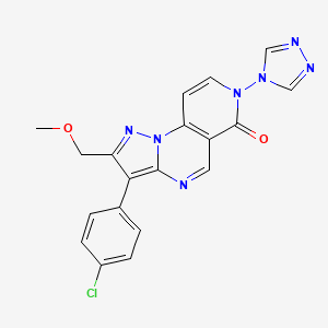 molecular formula C19H14ClN7O2 B4474932 3-(4-chlorophenyl)-2-(methoxymethyl)-7-(4H-1,2,4-triazol-4-yl)pyrazolo[1,5-a]pyrido[3,4-e]pyrimidin-6(7H)-one 