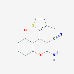 2-amino-4-(3-methyl-2-thienyl)-5-oxo-5,6,7,8-tetrahydro-4H-chromene-3-carbonitrile