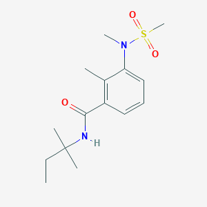 molecular formula C15H24N2O3S B4474953 2-METHYL-N-(2-METHYLBUTAN-2-YL)-3-(N-METHYLMETHANESULFONAMIDO)BENZAMIDE 