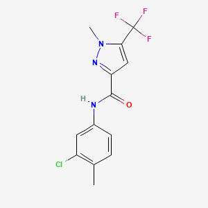 N-(3-chloro-4-methylphenyl)-1-methyl-5-(trifluoromethyl)-1H-pyrazole-3-carboxamide