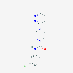 molecular formula C16H18ClN5O B4474974 N-(3-chlorophenyl)-4-(6-methyl-3-pyridazinyl)-1-piperazinecarboxamide 