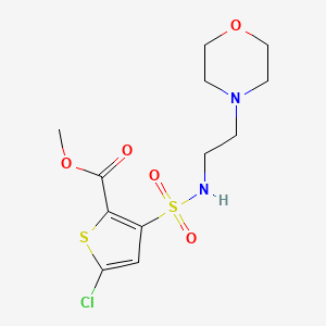 molecular formula C12H17ClN2O5S2 B4474976 METHYL 5-CHLORO-3-{[(2-MORPHOLINOETHYL)AMINO]SULFONYL}-2-THIOPHENECARBOXYLATE 