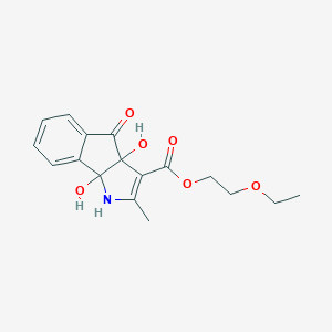 molecular formula C17H19NO6 B447498 2-Ethoxyethyl 3a,8b-dihydroxy-2-methyl-4-oxo-1,3a,4,8b-tetrahydroindeno[1,2-b]pyrrole-3-carboxylate 