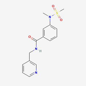 molecular formula C15H17N3O3S B4474999 3-(N-METHYLMETHANESULFONAMIDO)-N-[(PYRIDIN-3-YL)METHYL]BENZAMIDE 