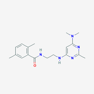 N-(2-{[6-(dimethylamino)-2-methyl-4-pyrimidinyl]amino}ethyl)-2,5-dimethylbenzamide