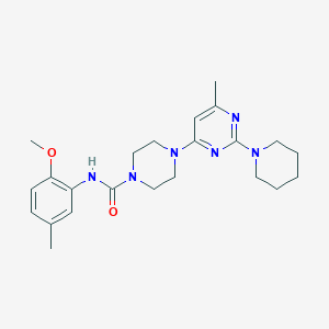 N-(2-methoxy-5-methylphenyl)-4-[6-methyl-2-(1-piperidinyl)-4-pyrimidinyl]-1-piperazinecarboxamide