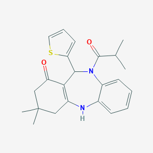 9,9-Dimethyl-5-(2-methylpropanoyl)-6-(2-thienyl)-6,8,10,11-tetrahydrobenzo[b][1,4]benzodiazepin-7-one