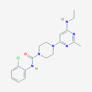 molecular formula C18H23ClN6O B4475023 N-(2-chlorophenyl)-4-[6-(ethylamino)-2-methyl-4-pyrimidinyl]-1-piperazinecarboxamide 