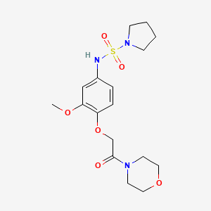 N-[3-methoxy-4-(2-morpholin-4-yl-2-oxoethoxy)phenyl]pyrrolidine-1-sulfonamide