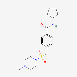 N-cyclopentyl-4-{[(4-methylpiperazin-1-yl)sulfonyl]methyl}benzamide